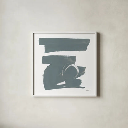 Gray and White XII by Mike Schick. Shown in a crisp white glass frame for a clean and minimalist style. Available as an archival giclee rolled canvas, fine art paper, or poster print. SKU 22751a.