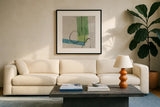 Harmony II by Mike Schick. Displayed in a glass frame with matte in a clean modern living room. Available as an archival giclee rolled canvas, fine art paper, or poster print. SKU 91333a.