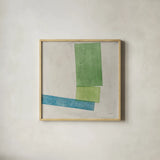 Harmony II No Lines by Mike Schick. Shown in a natural wood glass frame for a timeless modern aesthetic. Available as an archival giclee rolled canvas, fine art paper, or poster print. SKU 91637a.