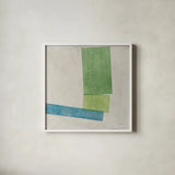 Harmony II No Lines by Mike Schick. Shown in a crisp white glass frame for a clean and minimalist style. Available as an archival giclee rolled canvas, fine art paper, or poster print. SKU 91637a.