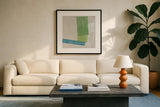 Harmony II No Lines by Mike Schick. Displayed in a glass frame with matte in a clean modern living room. Available as an archival giclee rolled canvas, fine art paper, or poster print. SKU 91637a.