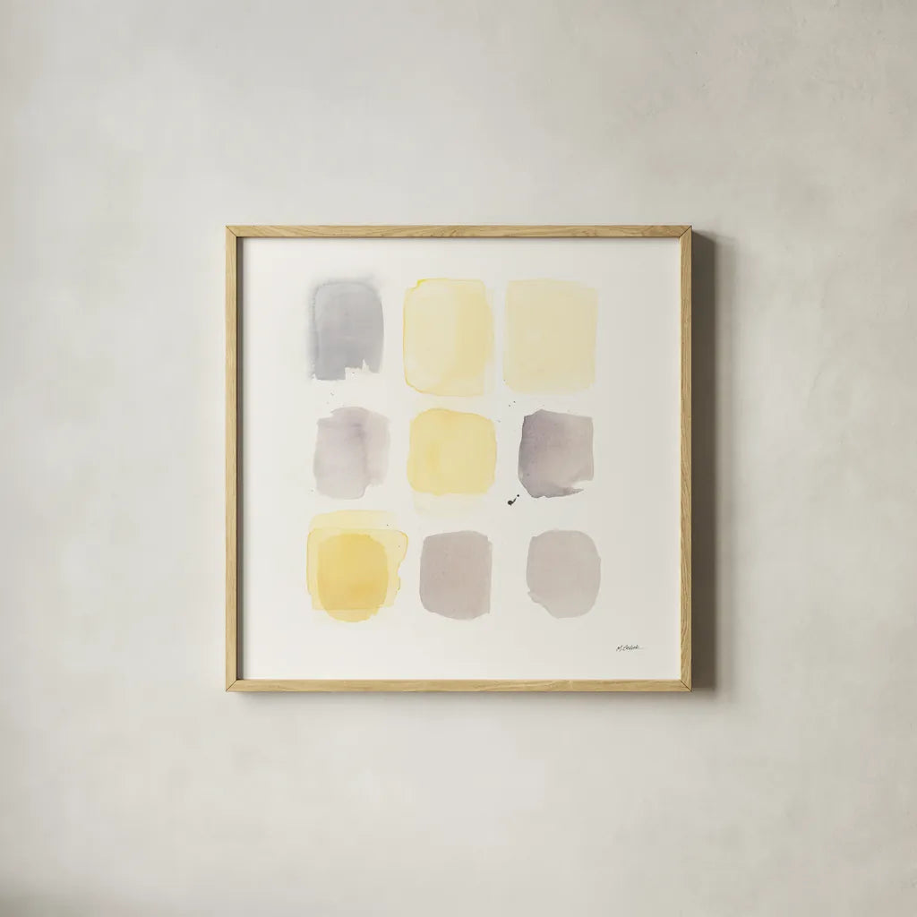 Haze Gray by Mike Schick. Shown in a natural wood glass frame for a timeless modern aesthetic. Available as an archival giclee rolled canvas, fine art paper, or poster print. SKU 34190a.