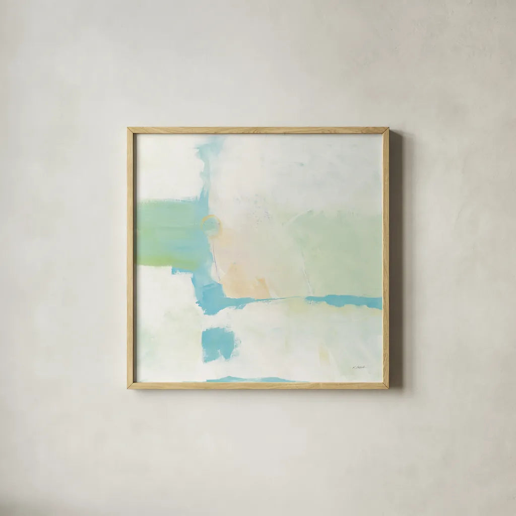 Horizon by Mike Schick. Shown in a natural wood glass frame for a timeless modern aesthetic. Available as an archival giclee rolled canvas, fine art paper, or poster print. SKU 30039a.