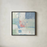 Horizon II Cool Chromatic by Mike Schick. Shown in a sleek black glass frame for a contemporary gallery look. Available as an archival giclee rolled canvas, fine art paper, or poster print. SKU 26504a.