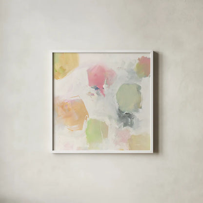 Ideas Held Aloft II by Mike Schick. Shown in a crisp white glass frame for a clean and minimalist style. Available as an archival giclee rolled canvas, fine art paper, or poster print. SKU 31523a.