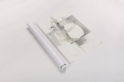 Improvisation I Gray by Mike Schick. shown as a rolled paper print. Available as archival giclee rolled canvas, fine art paper, or poster print. SKU 28337i.