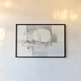 Improvisation I Gray by Mike Schick. shown as a paper print in a black flame. Available as a archival giclee rolled canvas, fine art paper, or poster print. SKU 28337i.