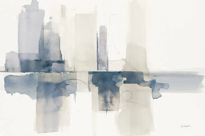 Improvisation II Navy by Mike Schick. SKU 48102i. Archival Giclee Fine art print for wall decor.