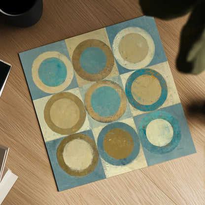 In the Key of Blue Light and Dark by Mike Schick. Shown as a detailed flat fine art print, highlighting archival giclee quality. Available as an archival giclee rolled canvas, fine art paper, or poster print. SKU 22639a.