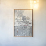 Inbound Traffic by Mike Schick. shown as a paper print in a natural frame. Available as a archival giclee rolled canvas, fine art paper, or poster print. SKU 31844h.