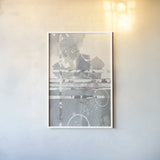 Inbound Traffic by Mike Schick. shown as a paper print in a white frame. Available as a archival giclee rolled canvas, fine art paper, or poster print. SKU 31844h.