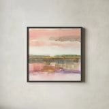 Influence  of Line and Color Gold Crop by Mike Schick. Shown in a sleek black glass frame for a contemporary gallery look. Available as an archival giclee rolled canvas, fine art paper, or poster print. SKU 21654a.