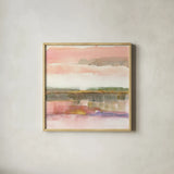 Influence  of Line and Color Gold Crop by Mike Schick. Shown in a natural wood glass frame for a timeless modern aesthetic. Available as an archival giclee rolled canvas, fine art paper, or poster print. SKU 21654a.