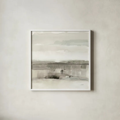 Influence of Line and Color Neutral by Mike Schick. Shown in a crisp white glass frame for a clean and minimalist style. Available as an archival giclee rolled canvas, fine art paper, or poster print. SKU 63222a.