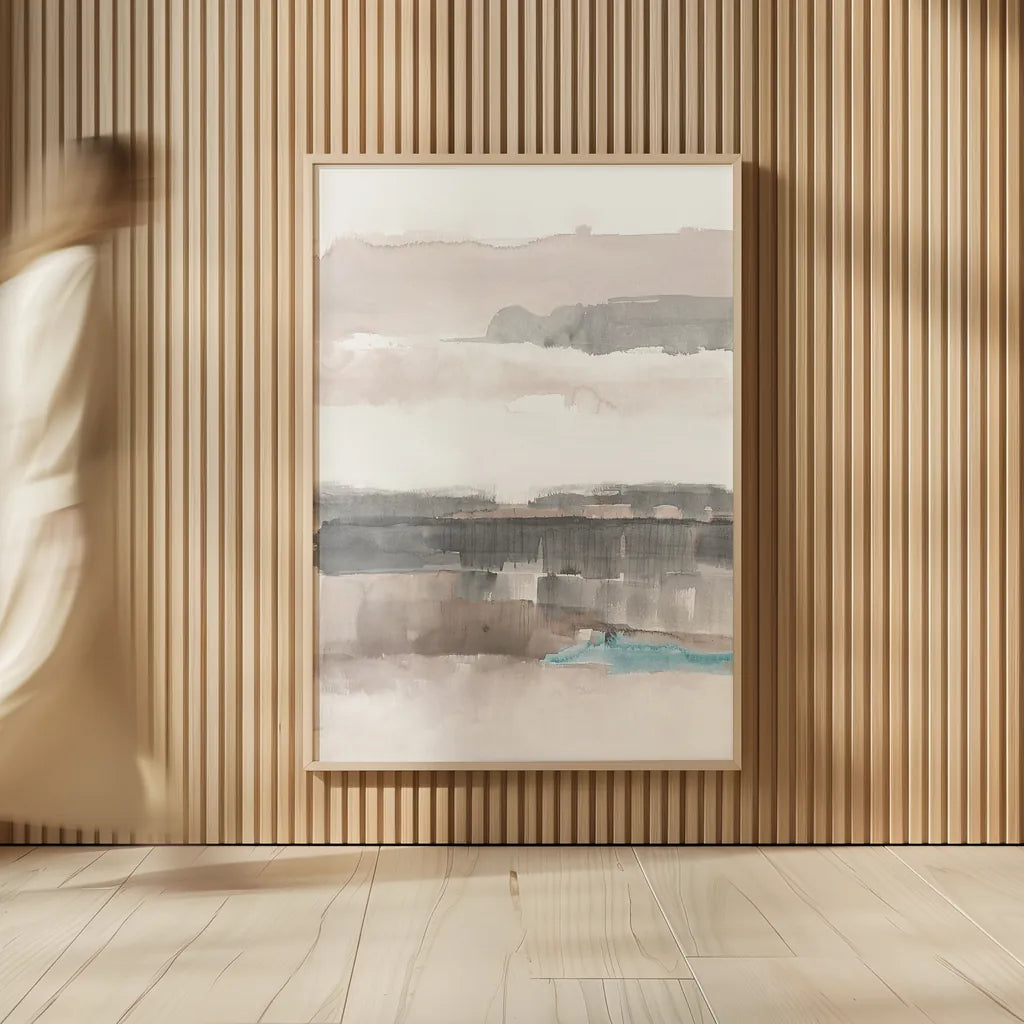 Influence of Line and Color Neutral Aqua by Mike Schick. shown as over sized large wall art. Available as an archival giclee rolled canvas, fine art paper, or poster print. SKU 30988h.