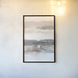 Influence of Line and Color Neutral Aqua by Mike Schick. shown as a paper print in a black flame. Available as a archival giclee rolled canvas, fine art paper, or poster print. SKU 30988h.