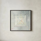 Intersection Crop by Mike Schick. Shown in a sleek black glass frame for a contemporary gallery look. Available as an archival giclee rolled canvas, fine art paper, or poster print. SKU 22204a.