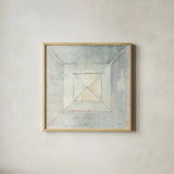 Intersection Crop by Mike Schick. Shown in a natural wood glass frame for a timeless modern aesthetic. Available as an archival giclee rolled canvas, fine art paper, or poster print. SKU 22204a.