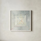 Intersection Crop by Mike Schick. Shown in a crisp white glass frame for a clean and minimalist style. Available as an archival giclee rolled canvas, fine art paper, or poster print. SKU 22204a.