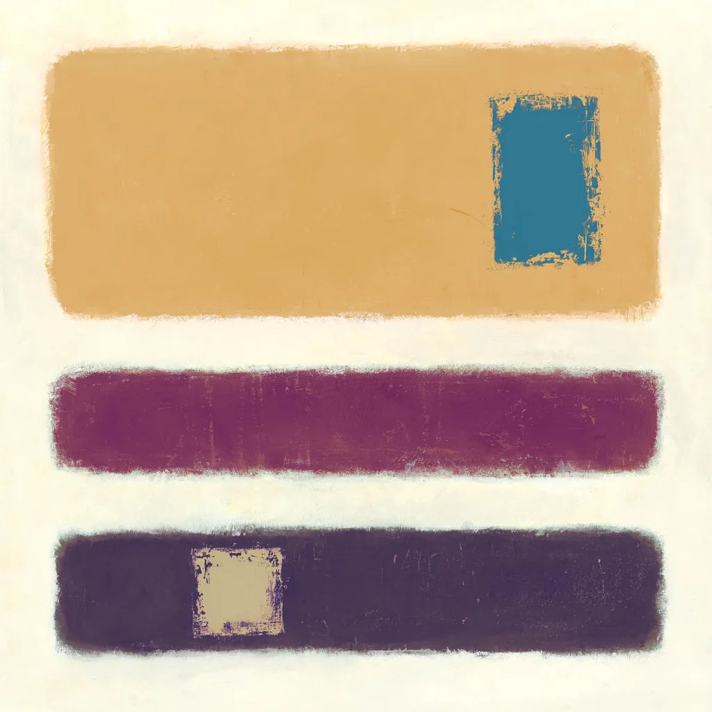 Isole Blue Square by Mike Schick. SKU 34228a. Archival Giclee Fine art print for wall decor.