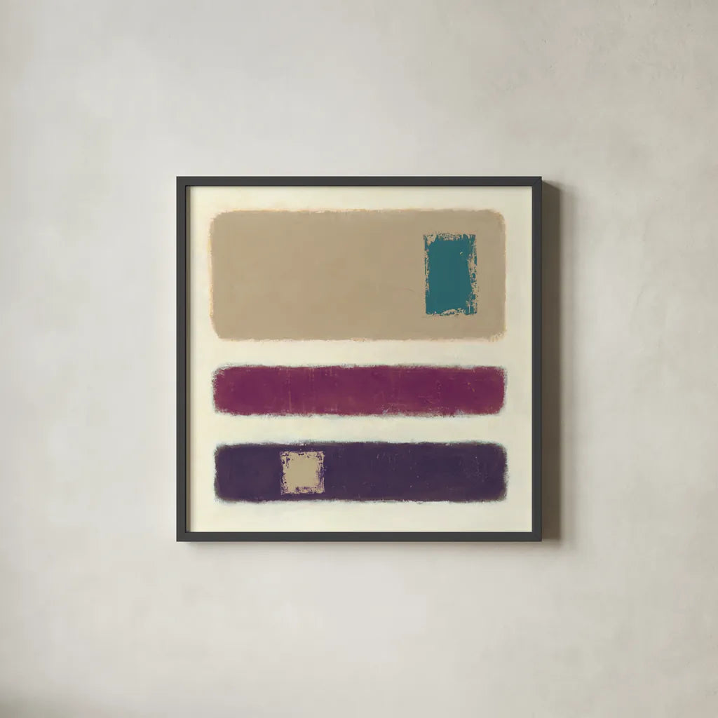 Isole Neutral by Mike Schick. Shown in a sleek black glass frame for a contemporary gallery look. Available as an archival giclee rolled canvas, fine art paper, or poster print. SKU 34227a.