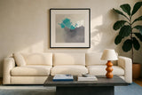 Last Light by Mike Schick. Displayed in a glass frame with matte in a clean modern living room. Available as an archival giclee rolled canvas, fine art paper, or poster print. SKU 31843a.