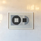 Laterally Speaking by Mike Schick. shown as a paper print in a white frame. Available as a archival giclee rolled canvas, fine art paper, or poster print. SKU 52663i.