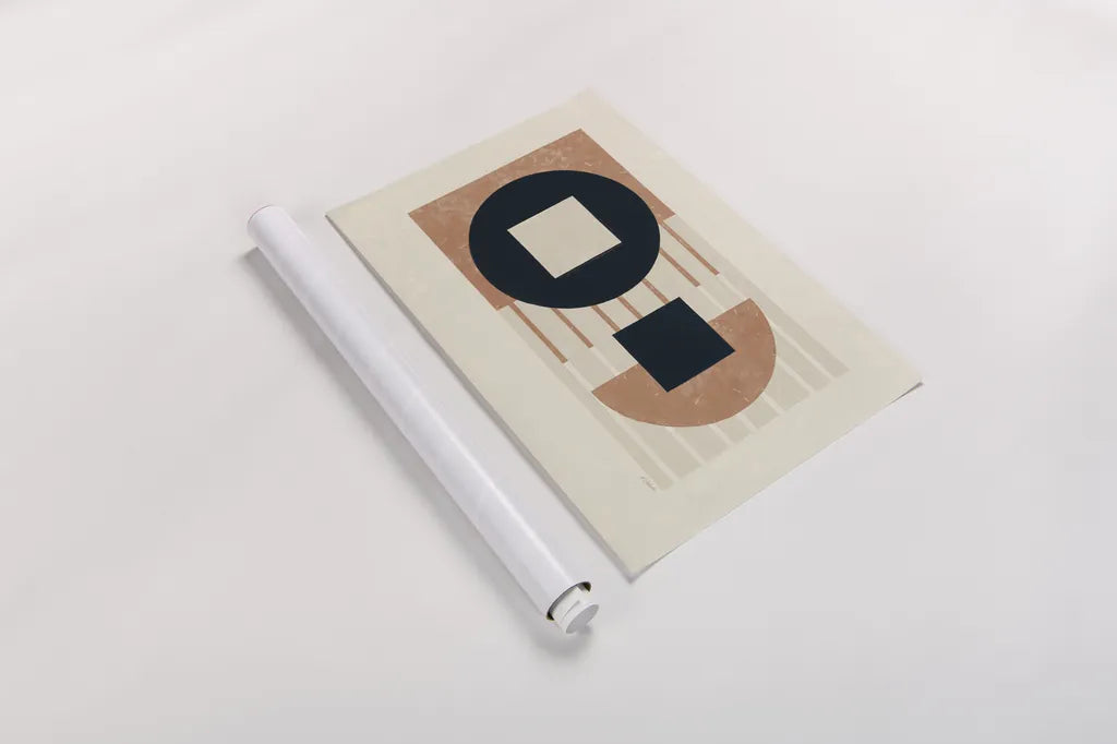 Laterally Speaking Warm by Mike Schick. shown as a rolled paper print. Available as archival giclee rolled canvas, fine art paper, or poster print. SKU 55289i.