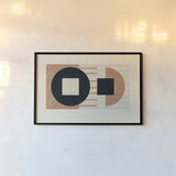 Laterally Speaking Warm by Mike Schick. shown as a paper print in a black flame. Available as a archival giclee rolled canvas, fine art paper, or poster print. SKU 55289i.