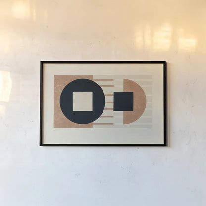 Laterally Speaking Warm by Mike Schick. shown as a paper print in a black flame. Available as a archival giclee rolled canvas, fine art paper, or poster print. SKU 55289i.