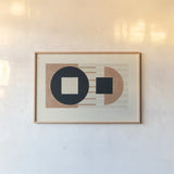 Laterally Speaking Warm by Mike Schick. shown as a paper print in a natural frame. Available as a archival giclee rolled canvas, fine art paper, or poster print. SKU 55289i.