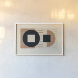 Laterally Speaking Warm by Mike Schick. shown as a paper print in a white frame. Available as a archival giclee rolled canvas, fine art paper, or poster print. SKU 55289i.
