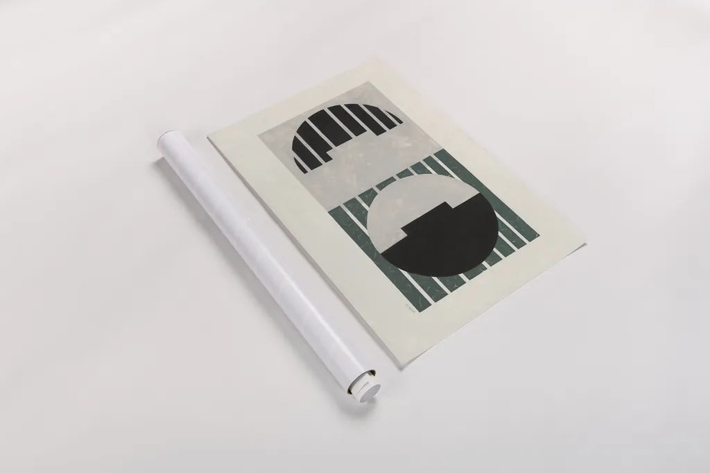 Latitude Green by Mike Schick. shown as a rolled paper print. Available as archival giclee rolled canvas, fine art paper, or poster print. SKU 58745i.