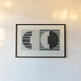 Latitude Green by Mike Schick. shown as a paper print in a black flame. Available as a archival giclee rolled canvas, fine art paper, or poster print. SKU 58745i.