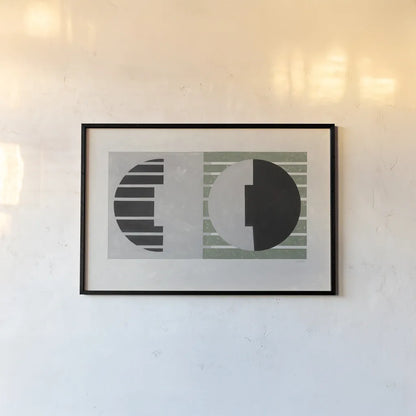 Latitude Sage by Mike Schick. shown as a paper print in a black flame. Available as a archival giclee rolled canvas, fine art paper, or poster print. SKU 66723i.