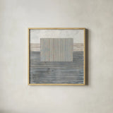 Layers of Reality by Mike Schick. Shown in a natural wood glass frame for a timeless modern aesthetic. Available as an archival giclee rolled canvas, fine art paper, or poster print. SKU 32092a.
