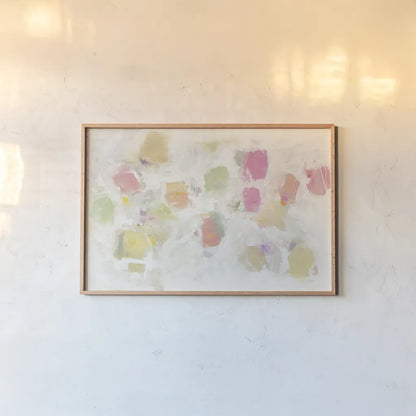 Levitation by Mike Schick. shown as a paper print in a natural frame. Available as a archival giclee rolled canvas, fine art paper, or poster print. SKU 30616i.