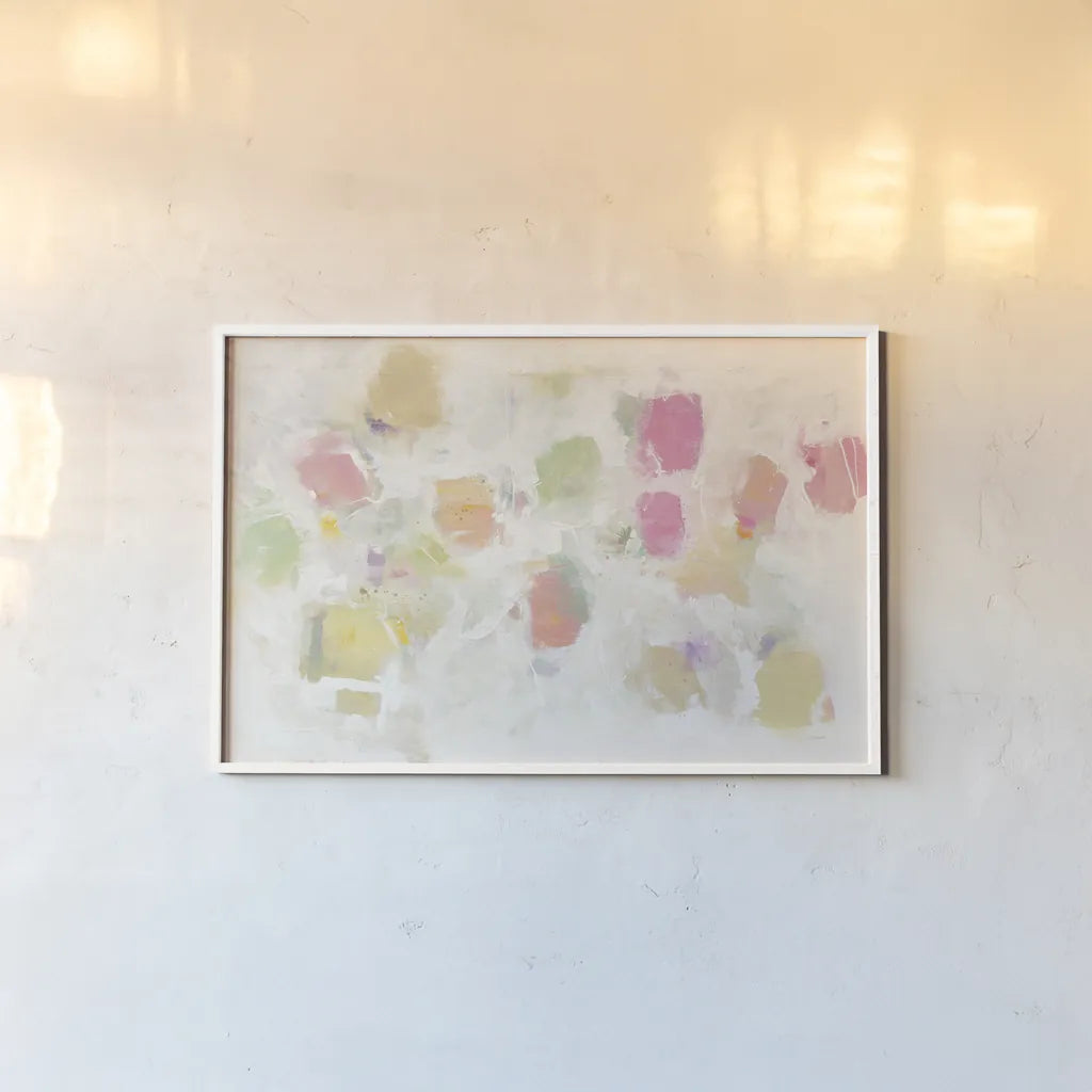 Levitation by Mike Schick. shown as a paper print in a white frame. Available as a archival giclee rolled canvas, fine art paper, or poster print. SKU 30616i.