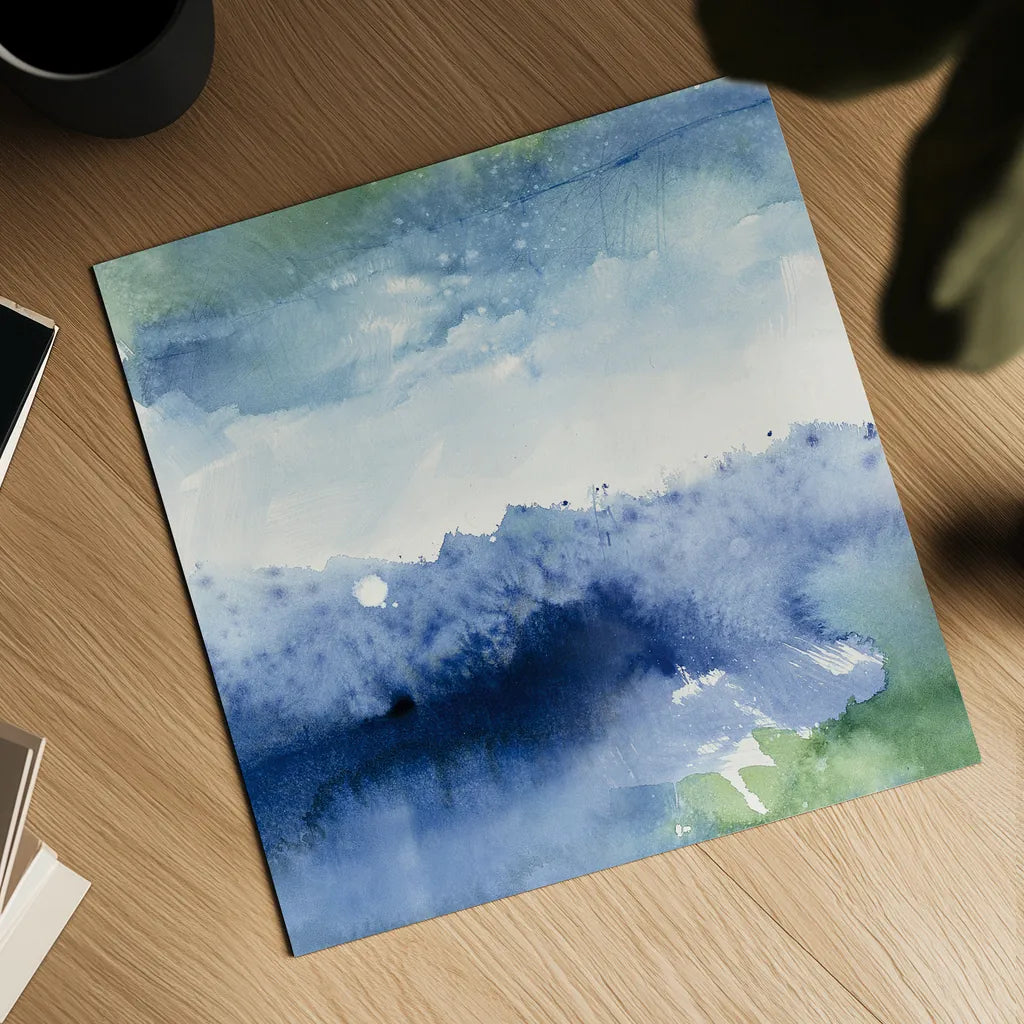 Midnight at the Lake II by Mike Schick. Shown as a detailed flat fine art print, highlighting archival giclee quality. Available as an archival giclee rolled canvas, fine art paper, or poster print. SKU 15459a.