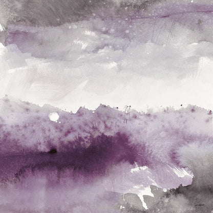 Midnight at the Lake II Amethyst and Grey by Mike Schick. SKU 22140a. Archival Giclee Fine art print for wall decor.