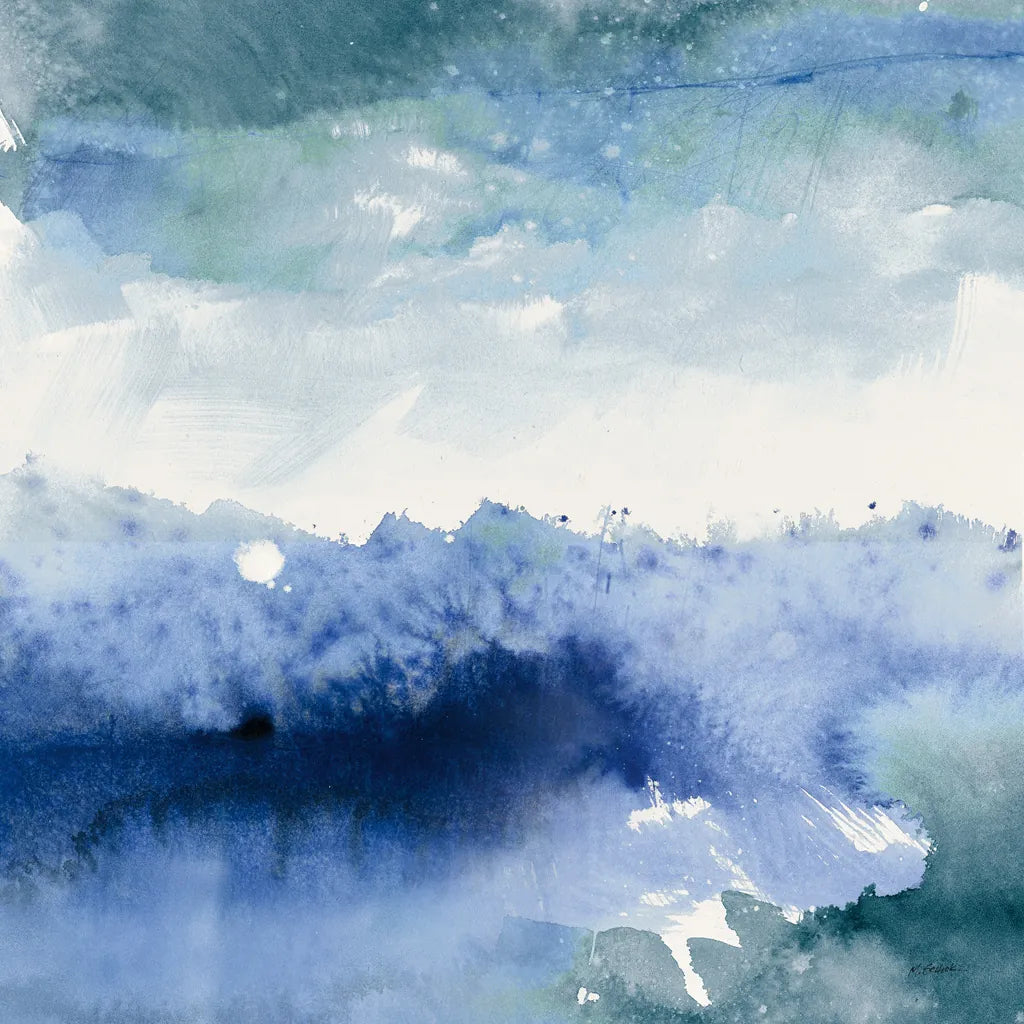 Midnight at the Lake II Cool by Mike Schick. SKU 49982a. Archival Giclee Fine art print for wall decor.