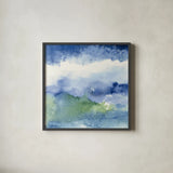Midnight at the Lake III by Mike Schick. Shown in a sleek black glass frame for a contemporary gallery look. Available as an archival giclee rolled canvas, fine art paper, or poster print. SKU 20555a.