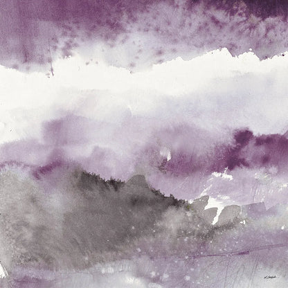 Midnight at the Lake III Amethyst and Grey by Mike Schick. SKU 22141a. Archival Giclee Fine art print for wall decor.