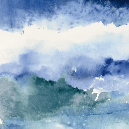 Midnight at the Lake III Cool by Mike Schick. SKU 49983a. Archival Giclee Fine art print for wall decor.