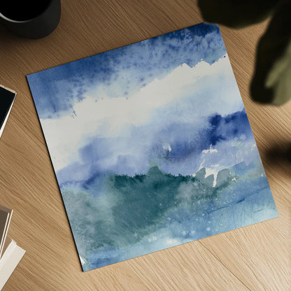 Midnight at the Lake III Cool by Mike Schick. Shown as a detailed flat fine art print, highlighting archival giclee quality. Available as an archival giclee rolled canvas, fine art paper, or poster print. SKU 49983a.