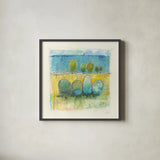 Morning Grove by Mike Schick. Shown in a sleek black glass frame for a contemporary gallery look. Available as an archival giclee rolled canvas, fine art paper, or poster print. SKU 48424a.