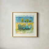 Morning Grove by Mike Schick. Shown in a natural wood glass frame for a timeless modern aesthetic. Available as an archival giclee rolled canvas, fine art paper, or poster print. SKU 48424a.