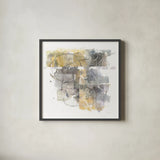 Moving In and Out of Traffic II by Mike Schick. Shown in a sleek black glass frame for a contemporary gallery look. Available as an archival giclee rolled canvas, fine art paper, or poster print. SKU 31577a.
