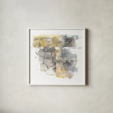 Moving In and Out of Traffic II by Mike Schick. Shown in a crisp white glass frame for a clean and minimalist style. Available as an archival giclee rolled canvas, fine art paper, or poster print. SKU 31577a.