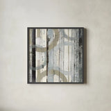Neutral Zephyr I by Mike Schick. Shown in a sleek black glass frame for a contemporary gallery look. Available as an archival giclee rolled canvas, fine art paper, or poster print. SKU 30075a.